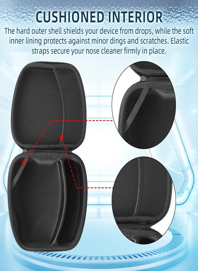 Calvana Travel Case Compatible with the Navage Nasal Irrigation System, Scratch-Resistant Organizer for Nose Cleaner & 12 SaltPods, Black, 9" x 7.75" x 4.25" (Nose Cleaner & SaltPods Not Included) - Image 4